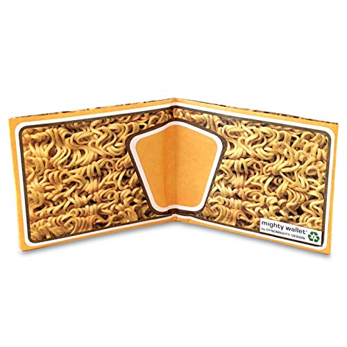 Mighty Wallet Ramen-Themed Wallet, Unisex-Adult, Tyvek, Yellow, Cartoon, Themed Design (Ramen)4