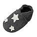 YIHAKIDS Premium Weiche Leder Krabbelschuhe Babyschuhe Kleinkind Lauflernschuhe(Size M,Graues Wildleder,6-12 Monate, 21/22 EU)