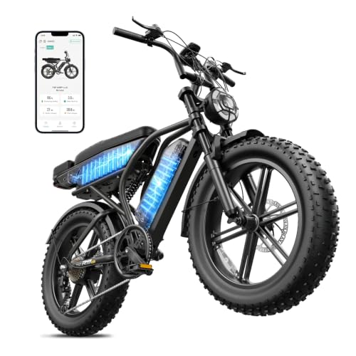 Image of TST Electric Bike for Adults, 1500W Peak Motor 60 Miles Fat Tire Ebike with 48V 15Ah Removable Battery 20 inch Fat Tire Electric Bike, Dual Suspension，7 Speeds