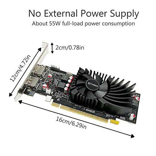 Qthree Radeon Hd 7750 Sff Graphics Card,2Gb,Gddr5,128 Bit,2X Displayport,Low Profile Video Card For Pc Gaming,Computer Gpu,Pci Express X16,Directx 11 #TOP4