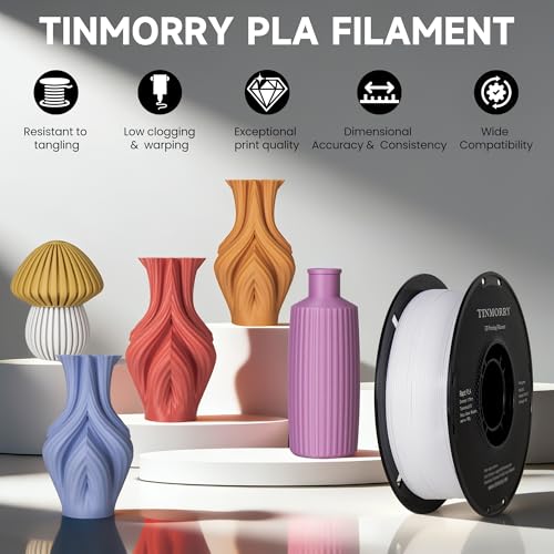Image of TINMORRY Rapid PLA Filament 1.75 mm, 1 KG, Warm Yellow | Up to 300 mm /s, Smooth Printing, Neatly Wound, Low Warping, Compatible with Most FDM 3D Printers, Beginner-Friendly