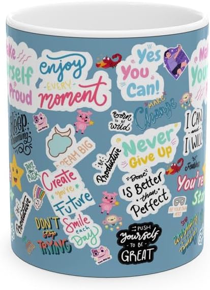 Choicecases'' Inspire Your Mornings: Motivational Quote Printed Coffee Mug & Tea Cup for Gift to Friend, Brother, Sister & Lover, Motivational Fathers Day Gift Mugs with Quotes 350 Ml Design_2010