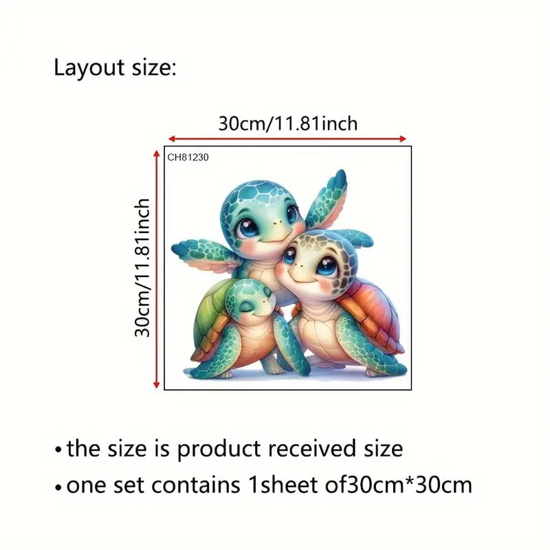 TOLOVIS Cute Turtle Toilet Cover Sticker Decals,Flower leaf bird Waterproof Toilet Lid Tank Seat Decals Cistern Self-Adhesive Bathroom Wall Sticker, TOLOVIS-001