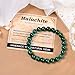 MASSIVE BEADS Malachite - Optimistic - Handmade Handmade Yoga Stretch Elastic Bracelet Natural Stone Crystal Healing Power Energy Gifts for Unisex Adult 8mm