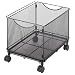 Safco Products 5211BL Onyx Mesh Rolling File Cube, Letter Size, Black