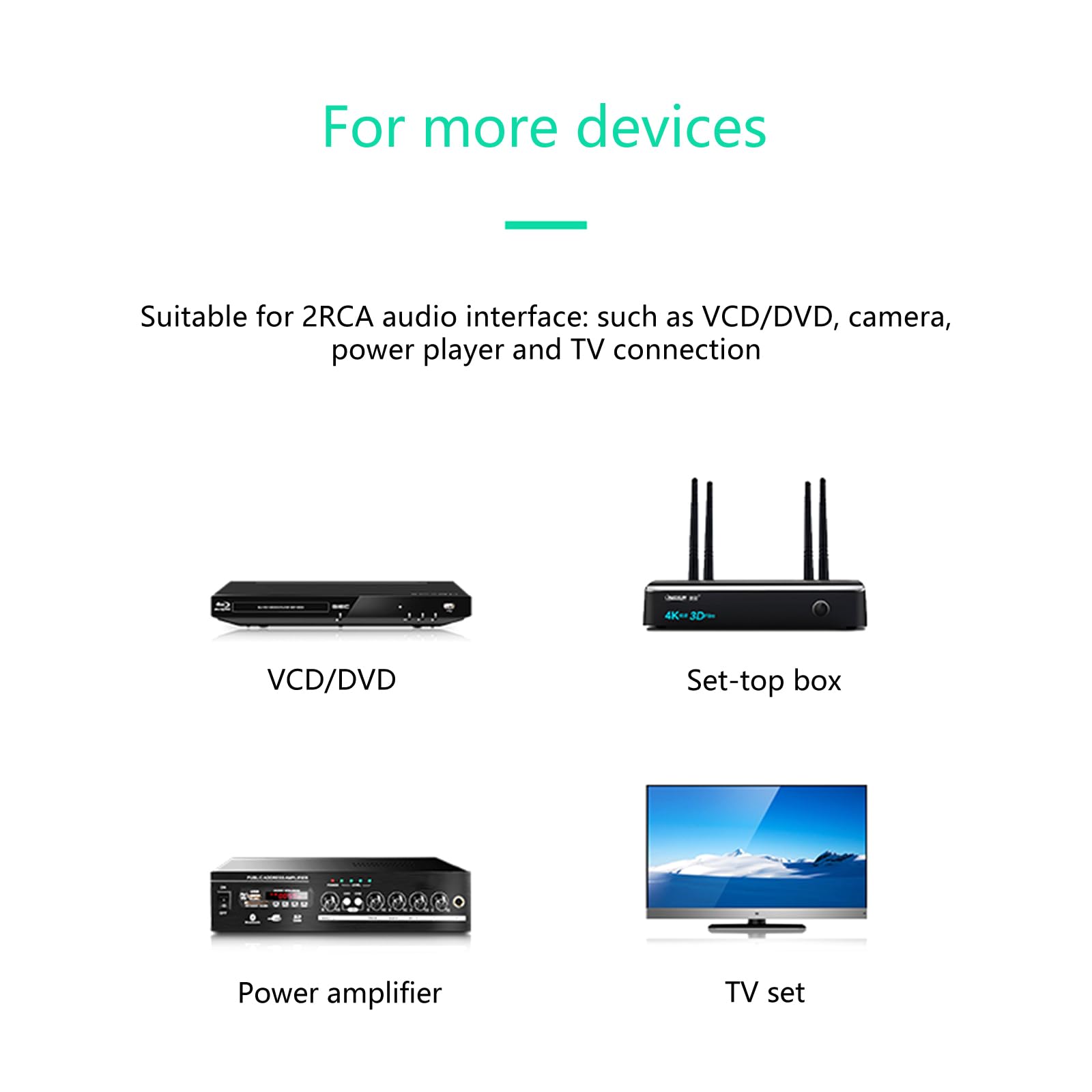 Cavo AUX da 30 cm a 10 m, cavo stereo maschio a maschio, connettori placcati oro, per lettori VCD Home Theater
