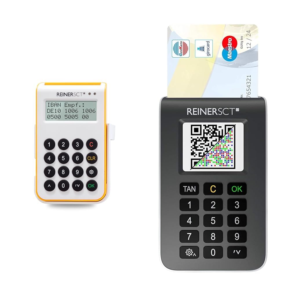 REINER SCT cyberJack one Chipkartenleser und TAN-Generator für sicheres Online-Banking mit USB-Funktion & SCT tanJack Photo QR I Chip chipTAN-Tan Generator für Online Banking