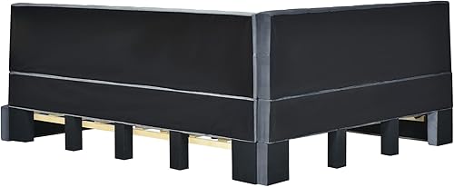 Miniatura 22 de SOFTSEA Marco de sofá cama simple para sala de estar, sofá cama tapizado de tamaño matrimonial con colchón de funda de lino, respaldo y Beige,Beige