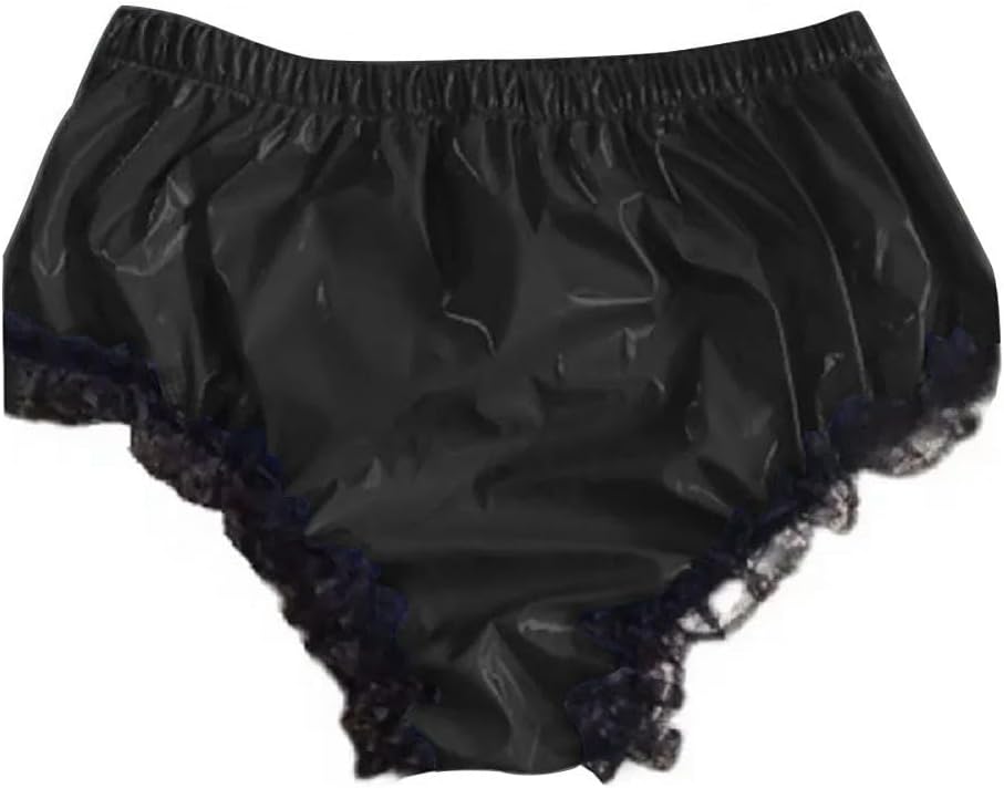 Men's Lace Ruffled Frilly Sissy Soft Pink Briefs Underwear for Halloween Intimate Wear Daily Use