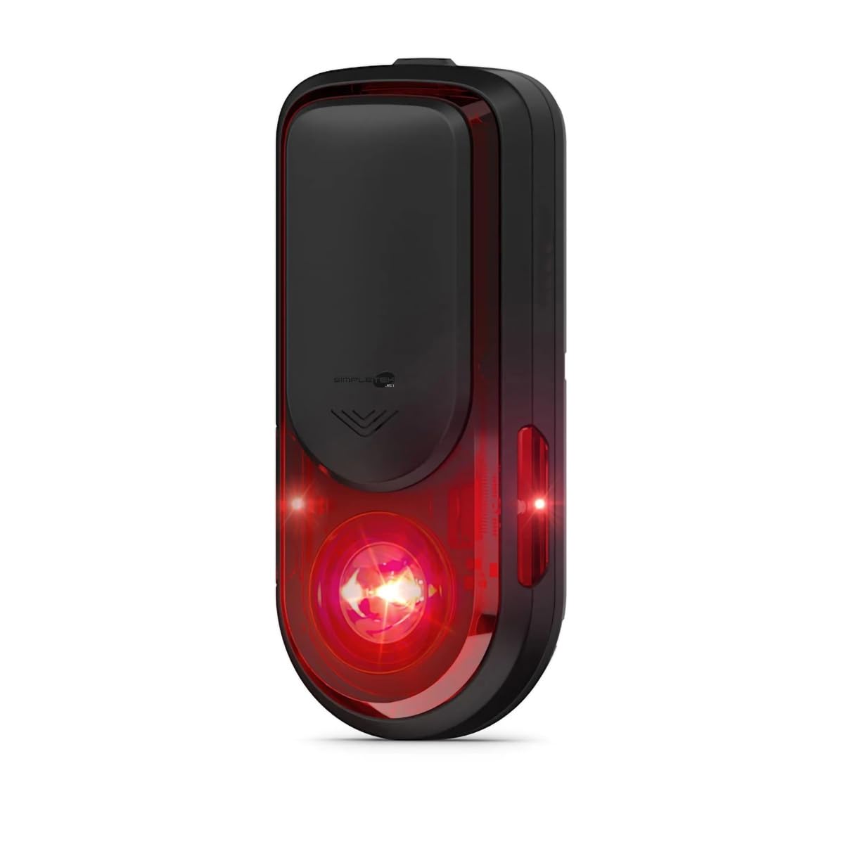 SIMPLETEK - Radar trasero de bicicleta luz LED integrada aviso vehículos IPx7 | Radar trasero bicicleta, luz de freno ciclismo, seguridad vial, sensor de vehículos, conexión inalámbrica, recargable