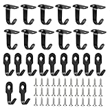 Lote de 24 ganchos de pared para atornillar, ganchos para llaves de cocina, salón, baño, ropa, sombreros y toallas