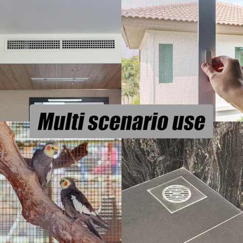 5 Pcs Silver Square Reinforcing Stainless Steel Wire Mesh, Sturdy Metal Mesh Screen 15×21cm(5.91×8.27Inch) Wire Mesh for DIY Projects/Cages/Vents/Garden/Window Screens — 사진 5