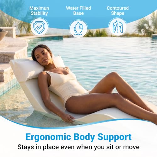 Image of Aqua Outdoors Pool Lounge Chairs, Pool Chairs for in Pool, 9-in Water Depth