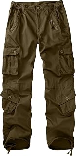 Cargo Pants Women Baggy Camo Tactical Pants Straight Leg Casual Y2K Work Trousers with 9 Pockets No Belt