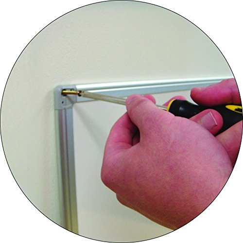 Mastervision Maya Melamine Dry Erase Board With Tray, 18" X 24", Whiteboard With Aluminum Frame #TOP4