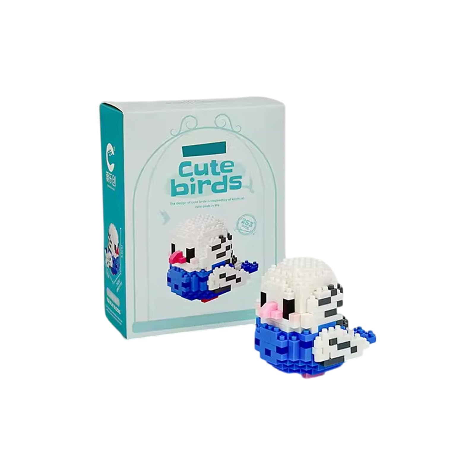 NOOLY Parrot Micro Building Bricks Kit Bird Thmed Blocks Set Decoration for Home and Office WKLJM-01 253Pcs (Blue) 8913 - Image 2