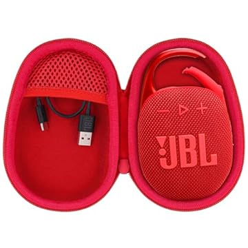 co2CREA Estojo rígido de substituição para JBL Clip 5 mini alto-falante portátil à prova d'água (capa vermelha)