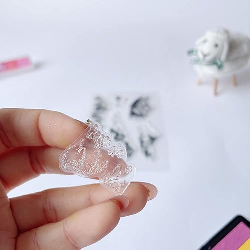 Miniatura 4 de Sellos transparentes de paisaje de bosque de montaña, sello de silicona transparente, para álbum, tarjetas, sello de goma para decoración de