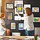 Gemtte Bilderrahmen Kinderzeichnungen A4, 2 Stück Befüllba Kunstfotorahmen Kinder, Holz Aufklappbar Kunst Rahmen Ideal für Kunstprojekte, Schule, Zuhause (Schwarz)