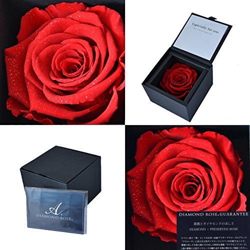 Amazon | 花 プレゼント DIAMOND ROSE ダイヤモンド ローズ 赤い バラ