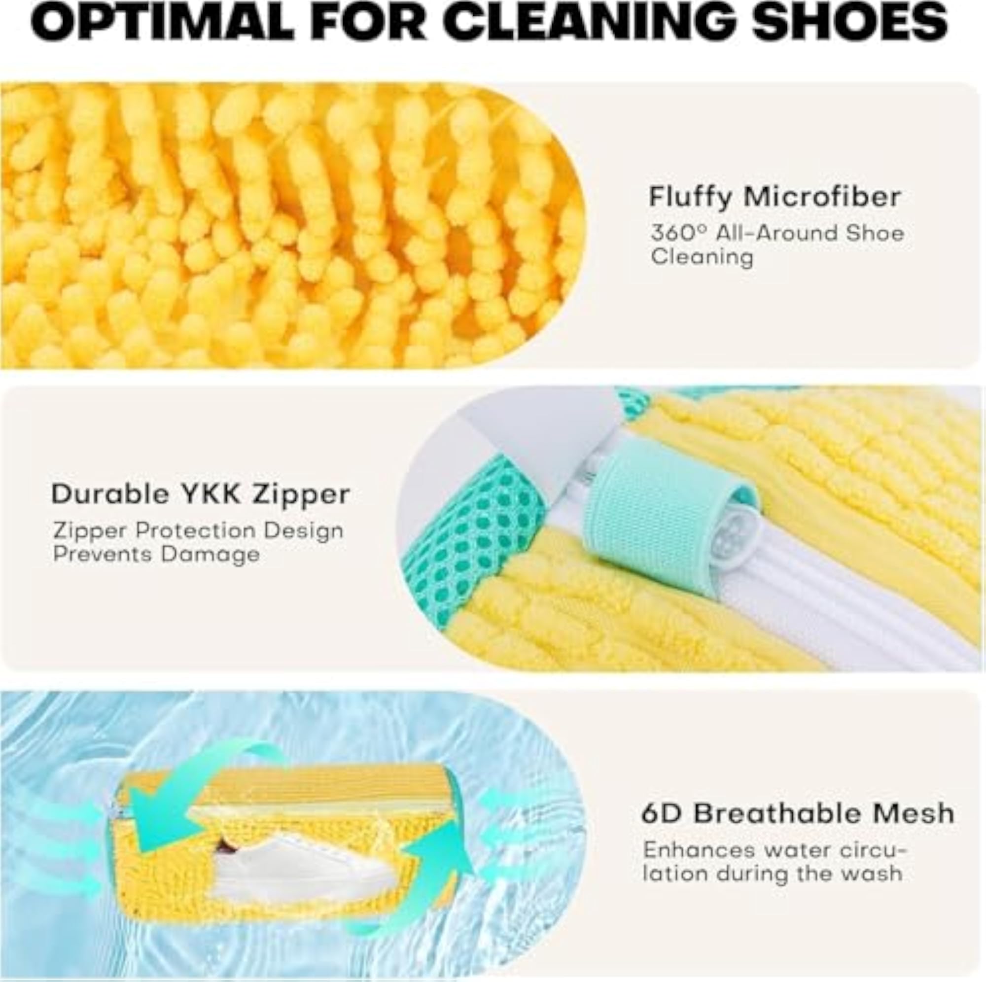 Shoe Washing Machine Bag with Durable Zipper for Sneakers
