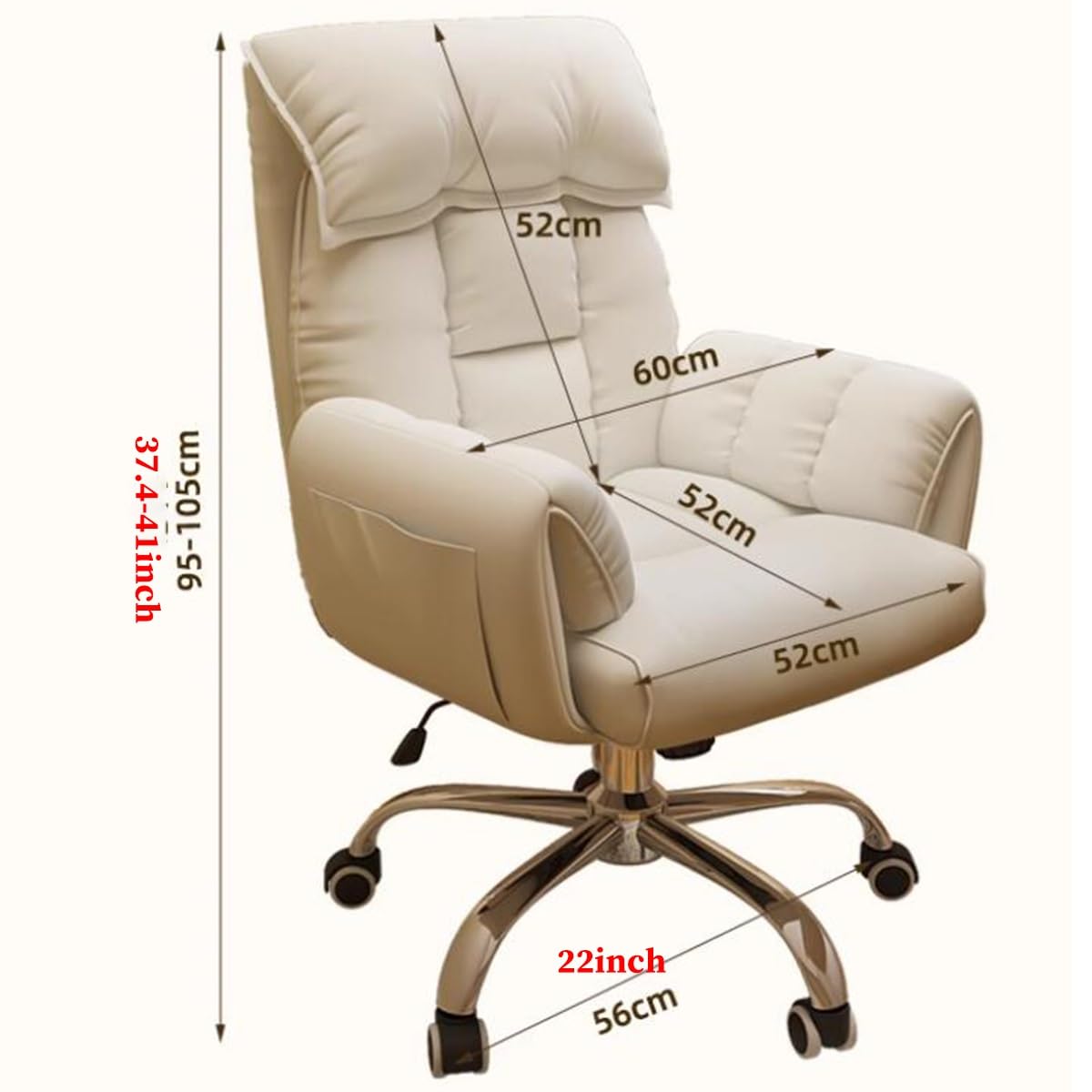 Sedia direzionale ergonomica regolabile in altezza con braccioli e rotelle, comoda seduta per casa e ufficio con poggiapiedi per il massimo relax