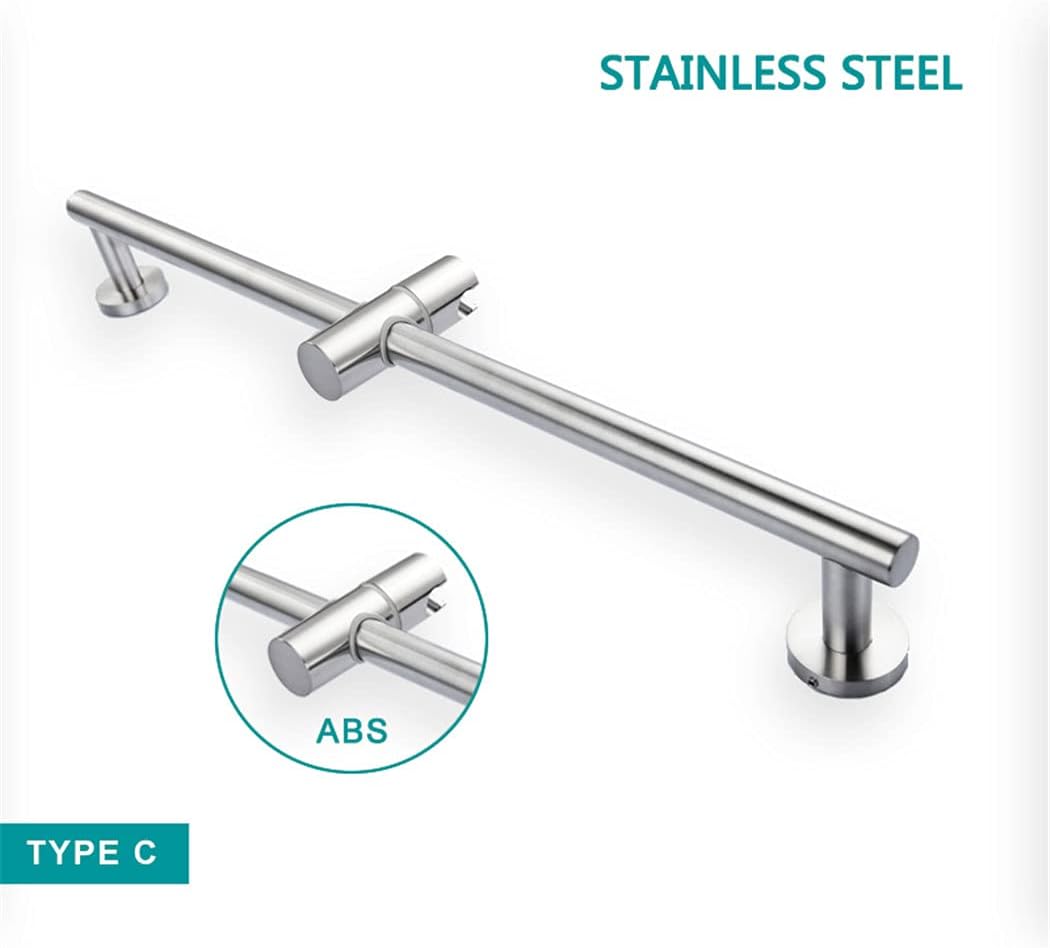 KEHAIOO Shower Column Sliding Bar Stainless Steel Movable Adjustable Wall Mounted with Bracket Holder Shower Bar