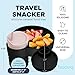 Hoovy Silicone Cup Holder Tray for Car Seat, Booster Seat, Stroller - Carseat Snack Trays for Kids Travel - Cup Holders Food Tray - Midnight 1 Pack