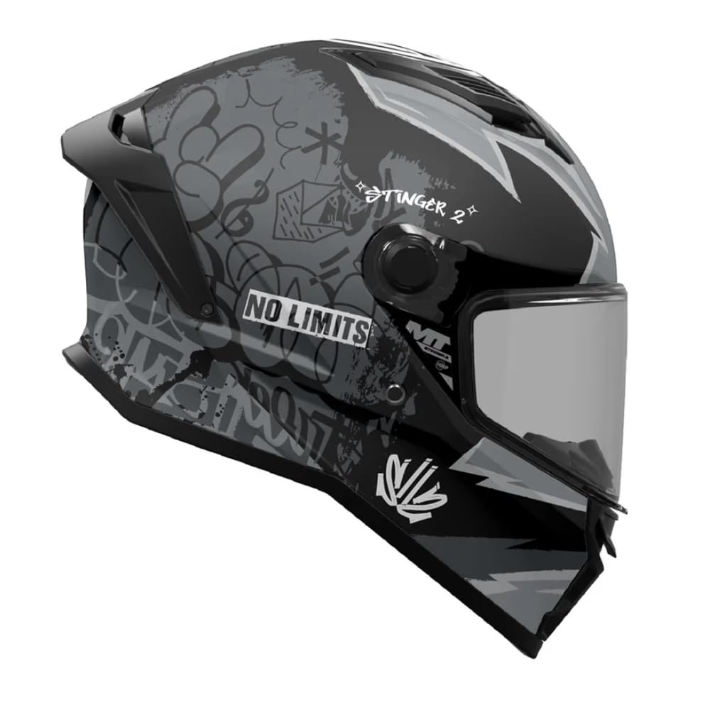 Mt Casco Infantil Stinger 2 Tagger Negro/gris Sy