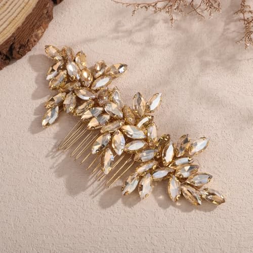 Pinza para cabello con cristales Denifery para boda miniatura 3