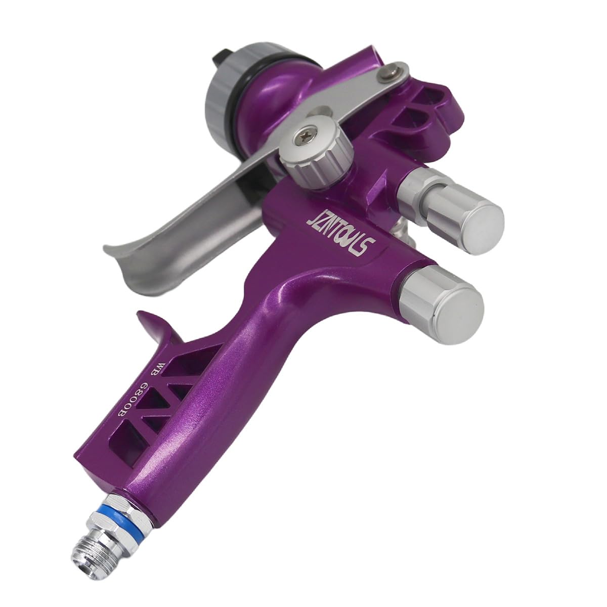 Pistolet natryskowy LVLP Pistolet grawitacyjny z dyszami 1,3 mm + 600 ml plastikowy kubek 600 ml + 600 ml zestaw szybkich kubków do mebli samochodowych (różowy)