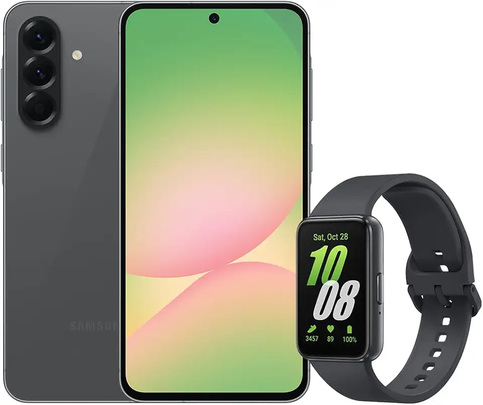 Samsung A56 5G (128GB) - Preto + Galaxy Fit3 - Grafite