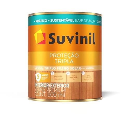 Verniz Seca Rápido Imbuia 900 ml Suvinil Base Água