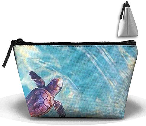Preisvergleich Produktbild Turtle Beach Trapez Aufbewahrungstasche Doppelseitiger Druck Handtasche Reißverschlusstasche Geldbörse Reiseset Aufbewahrungstasche Bad St