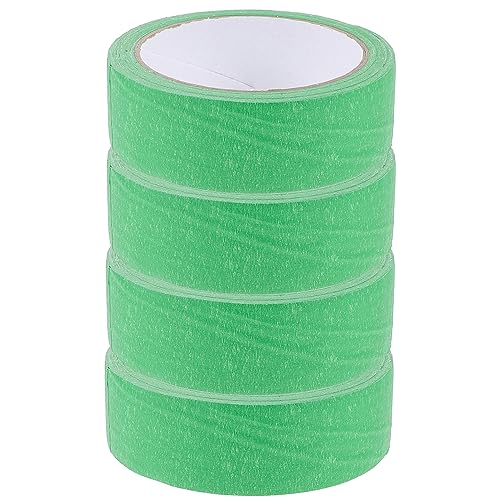 Image of Baluue Green Masking Tape 4 Rolls Paper Masking Tape for Painting DIY Crafts for Spraying Protection