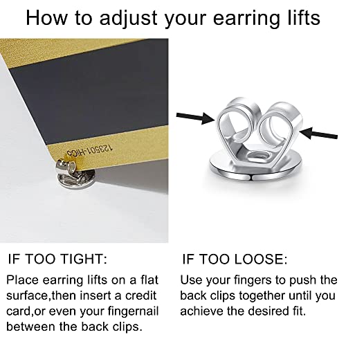 Luckmora Sterling Silver Earring Backs For Studs Pierced Secure Flat Earrings Backs Replacements White Gold Plated Hypoallergenic 2 Pairs #TOP3