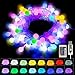 Produktbild 80er LED Kugel Lichterkette Bunt, 16 Farben USB Lichterkette Außen mit Fernbedienung, Wasserdichte IP65 Farbwechsel Lichterkette Innen Partylichterkette für Zimmer, Weihnachten, Party Deko, Hochzeit