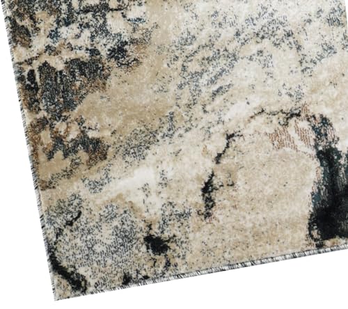 Image of Super Soft Art Collection Abstract Modern Classical Design Carpets Highest Density Silk Carpets for Home Living Room Bedroom /Hall (5x7 feet (150 x 210 cm) Multicolor01)