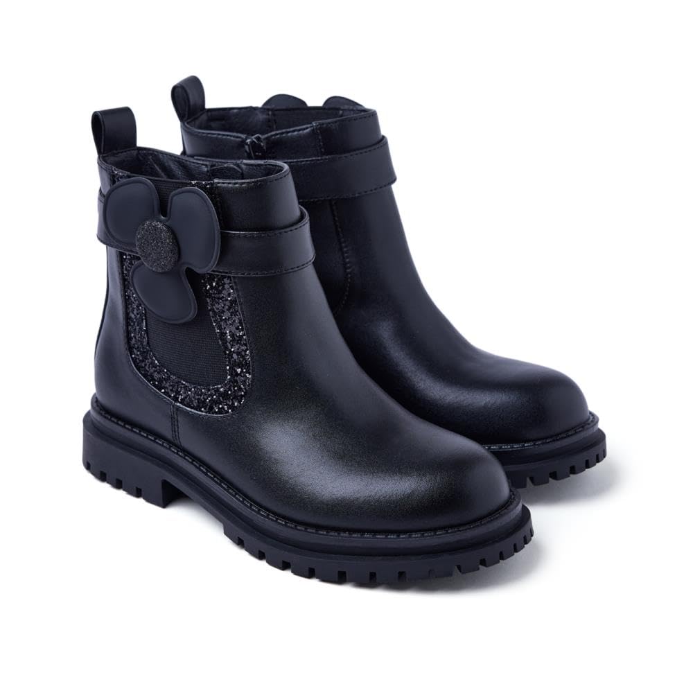 GIOSEPPO Girl's Breed Oxford Boot, Black/White, 10.5 UK Child