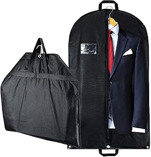 HANGERWORLD 40 Inch Black Breathable Suit Cover Carrier Protector Travel Bag with Handles