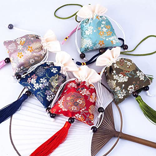Kicwitgoo Bolsa con Cordón 10 Piezas Seda Brocada China miniatura 7