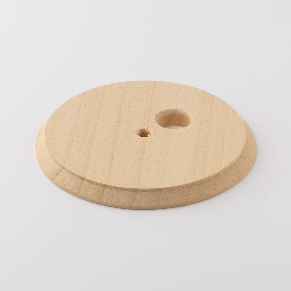 KLARTEXT BELLE ÉPOQUE Wooden Base for Switches and Sockets Raw Finish Diameter 80 mm