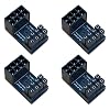 COMeap (4-Pack) 8 Pin 180 Degree Adapter, Standard Type GPU VGA PCIe 8 Pin U Turn 180 Degree Angle Connector Power Adapter Board for Desktop Graphics Card