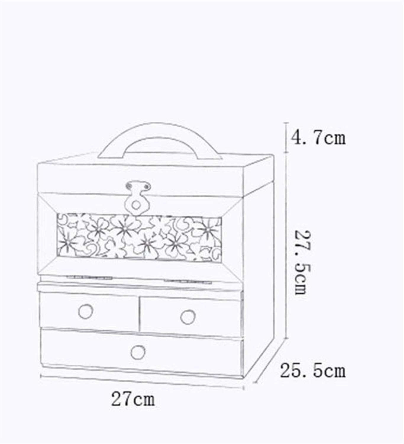 Jewelry Box -Openwork Wooden Storage Multi-Layer Accessories Wedding Accessories
