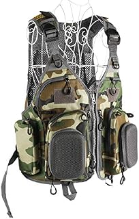 NovelBee Mesh Fly Fishing Backpack Vest Combo Chest Pack with Drink Holder