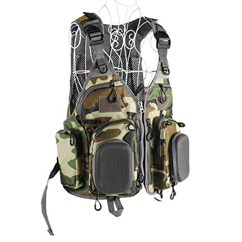 NovelBee Mesh Fly Fishing Backpack Vest Combo Chest Pack with Drink Holder