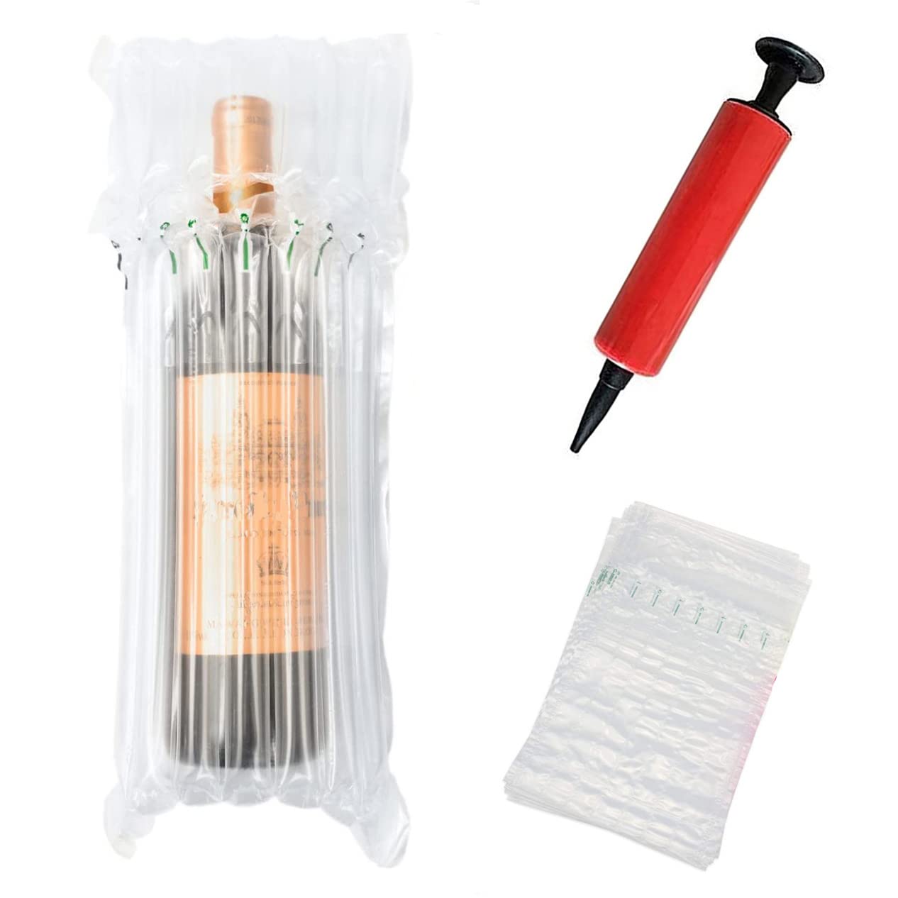 Protezioni Per Bottiglie Di Vino YFOX - 10 Sacchetti Gonfiabili Con Pompa - Foto 8