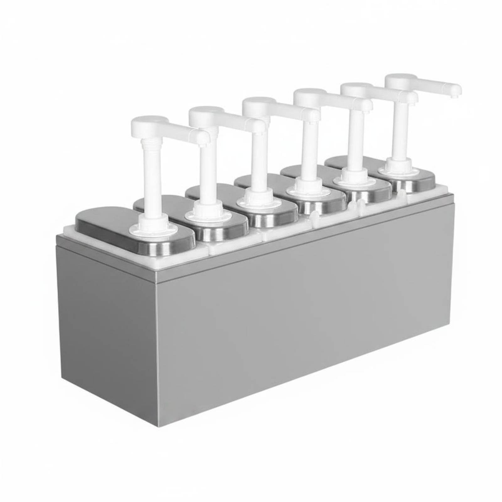 Gralara Dosatore Sciroppo Pompa Dispenser Salse Bottiglia Erogatrice Contenitore Erogatore 30 Ml Rapido E Pulito Coperchio, Pompa per Salsa A Sei Teste da 1L con Scatola