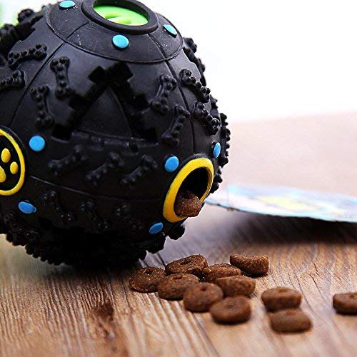 Sage Square Dog Treat Dispensing Toy & Squeaky Dispenser Ball for Dogs (Black) (B08C2DKVS9) Amazon Price History, Amazon Price Tracker