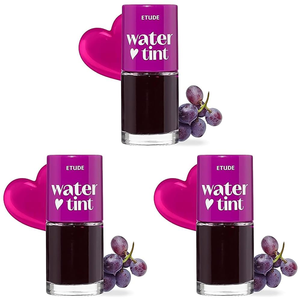 ETUDE Dear Darling Water Gel Luminous Lip & Cheek Tint| Long Lasting, Waterproof, Smudgeproof |Korean Makeup|Shade-04, Red Grapefruit Ade-9ml (Pack of 3)-image-35